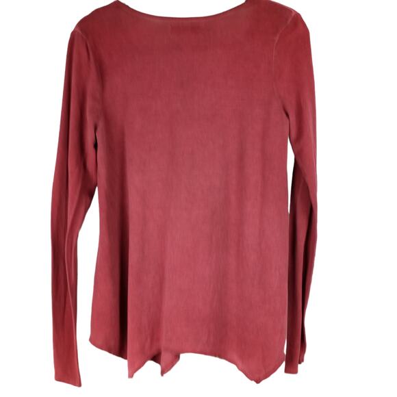 KNOX ROSE-Lace Topped Jersey Knit Boho Peasant Top-L - Picture 4 of 6